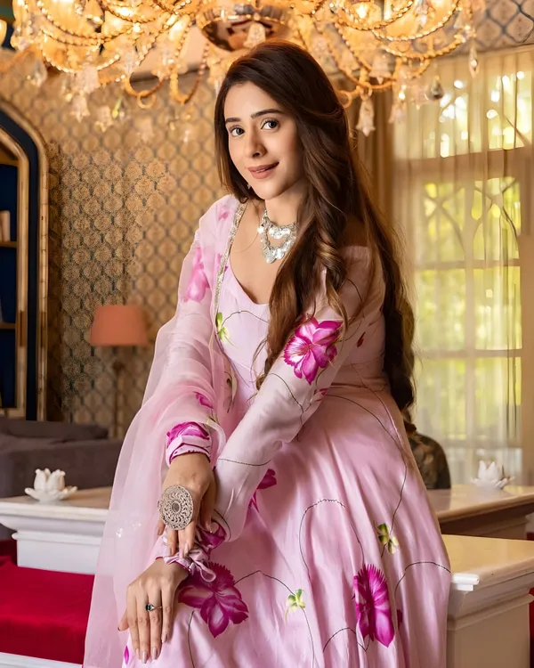 Pink_Digital_Printed_Flared_Kurti_with_Attached_Dupatta